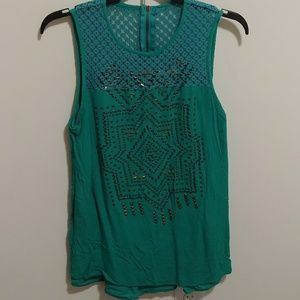 Tunic with Metal Grommet Details